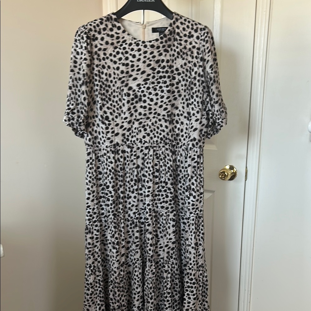 Ever New Black and Beige Midi Dress